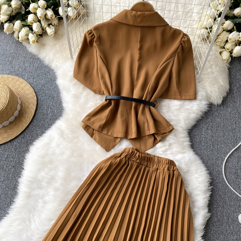 Sara Pleated Two Piece Set