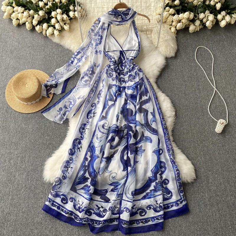 Milan Chiffon Open Back Dress