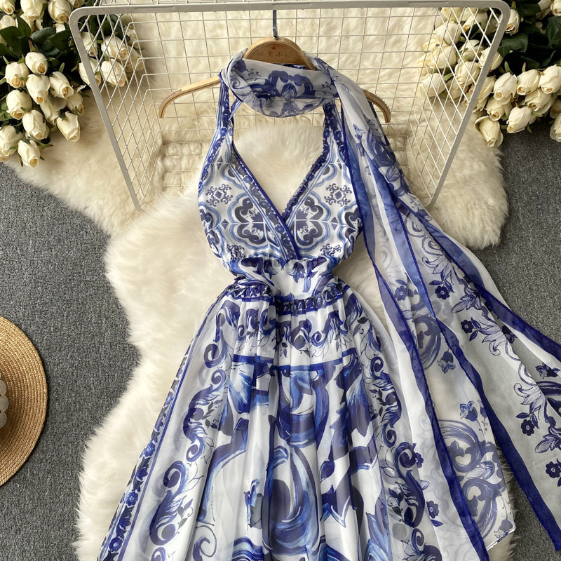 Milan Chiffon Open Back Dress