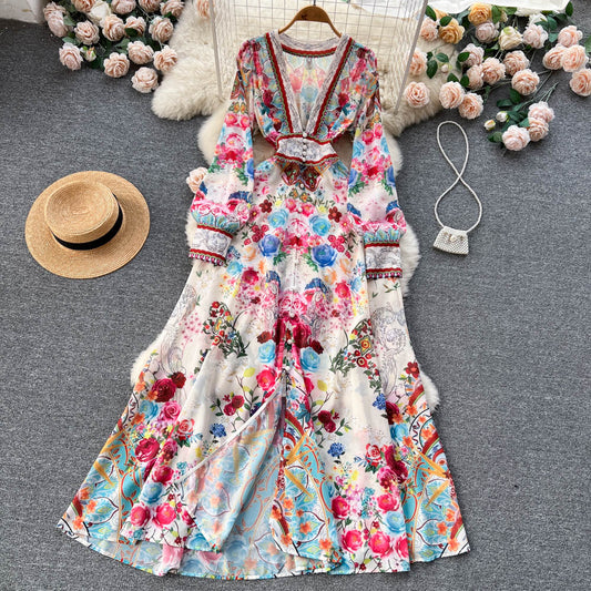 Elodie V Neck Maxi Dress