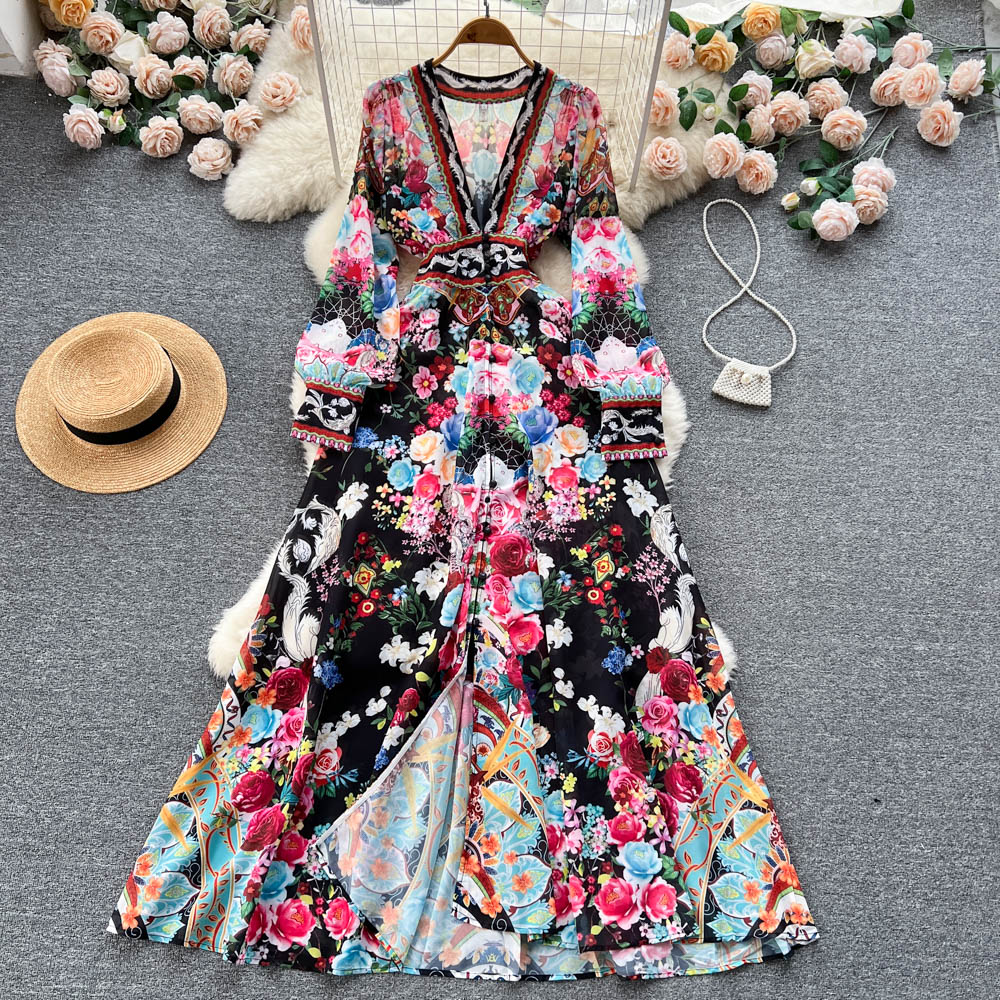 Elodie V Neck Maxi Dress