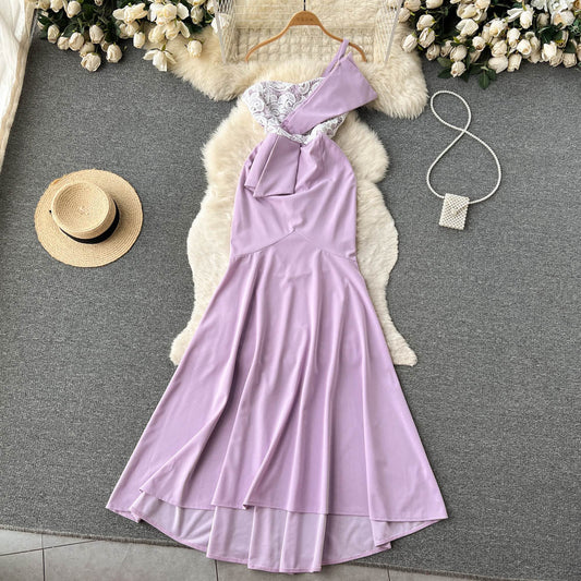 Selena One Shoulder Lace Detail Dress