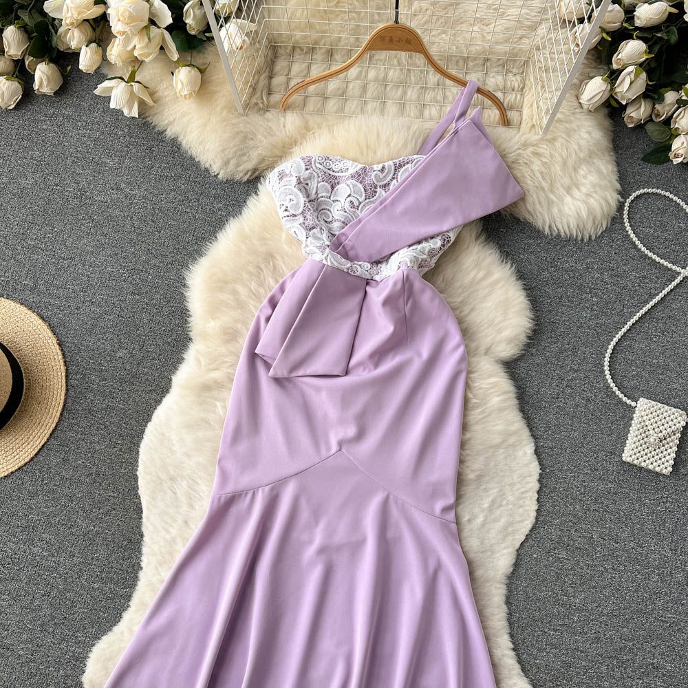 Selena One Shoulder Lace Detail Dress