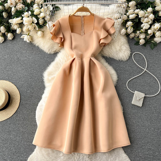 Lilian Ruffle Sleeve Dress
