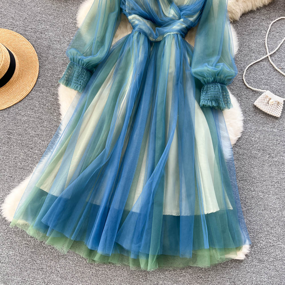 Bexley Puff Sleeve Mesh Dress