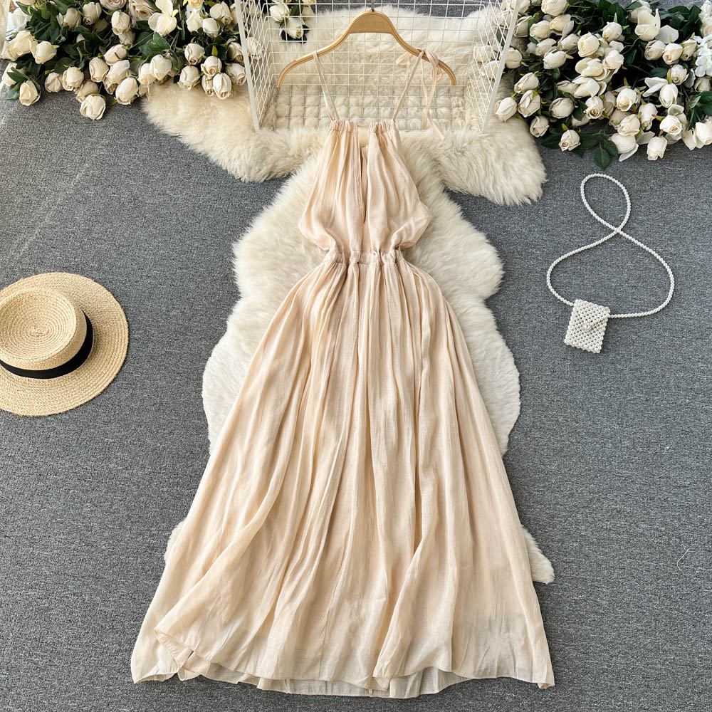 Jaelyn Halter Tie Dress
