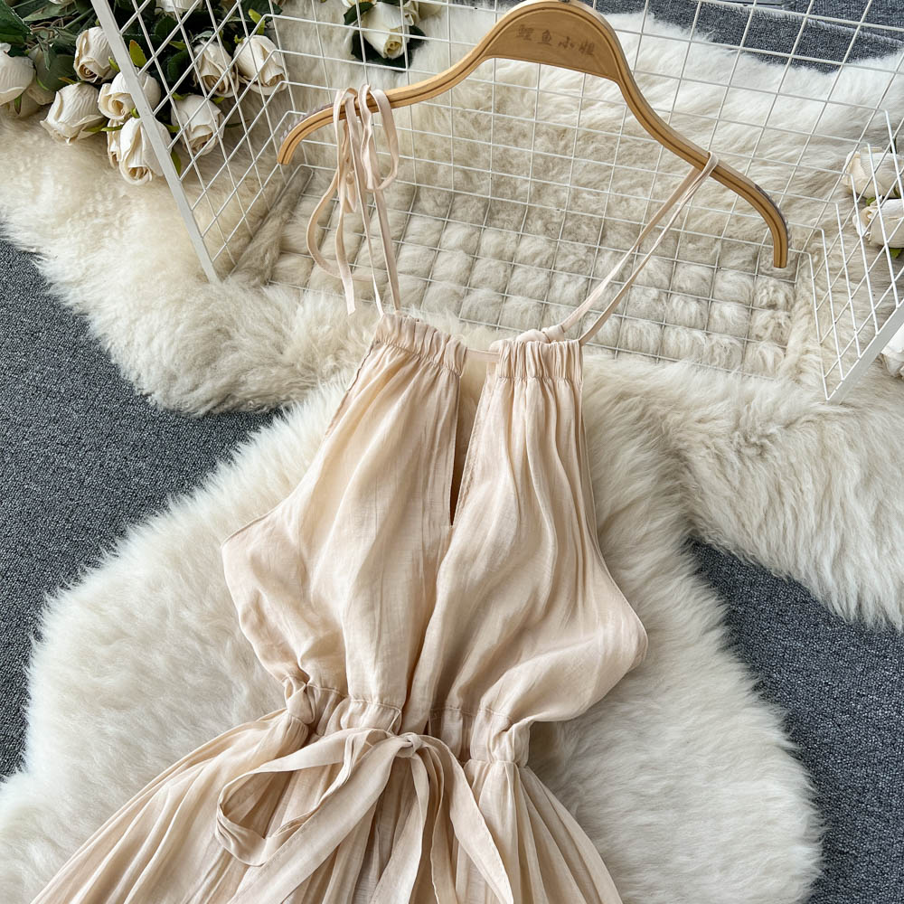 Jaelyn Halter Tie Dress
