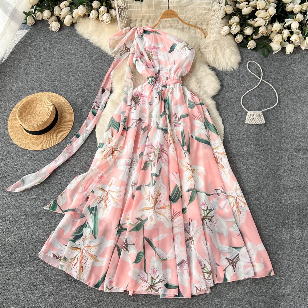 Madelynn One Shoulder Chiffon Dress