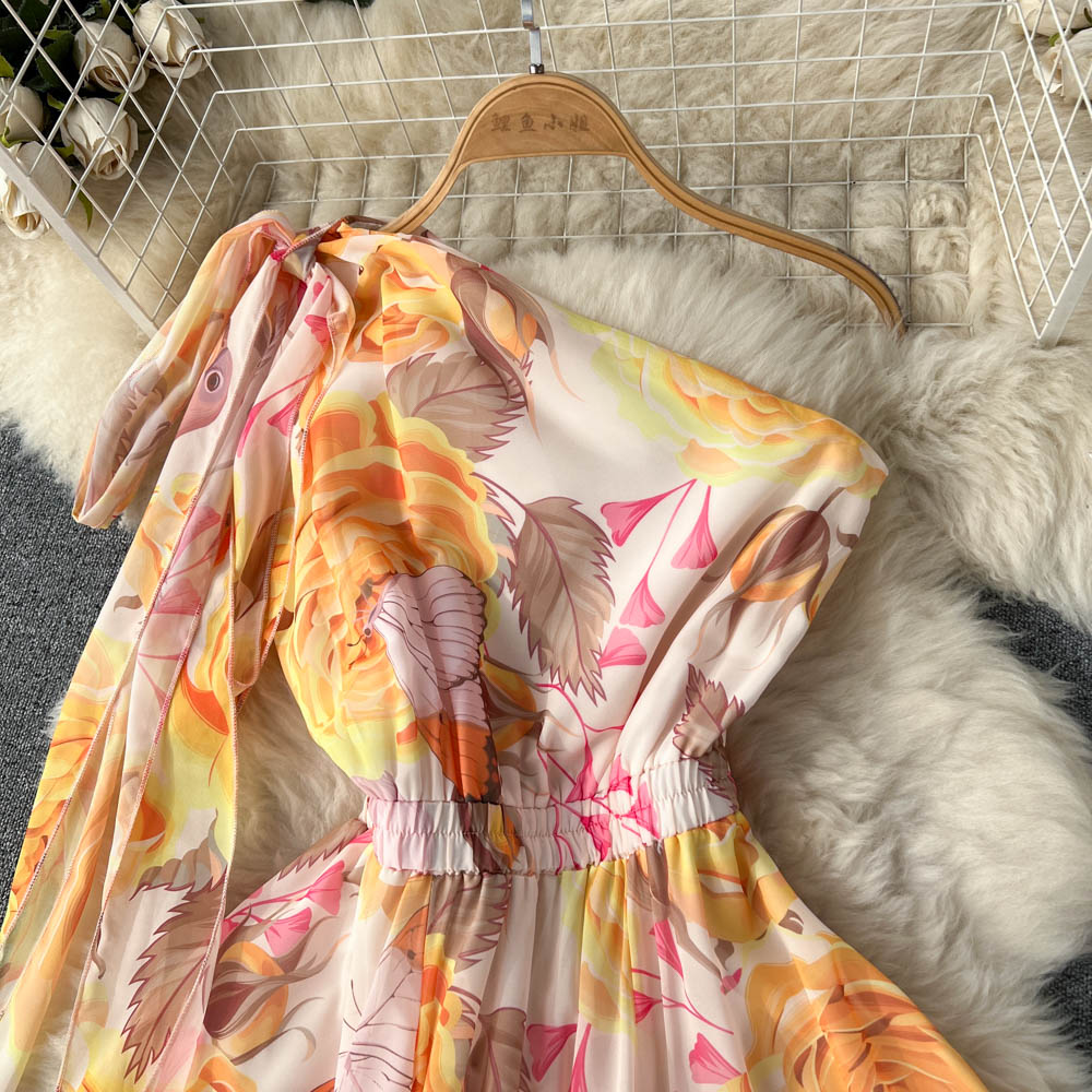 Madelynn One Shoulder Chiffon Dress
