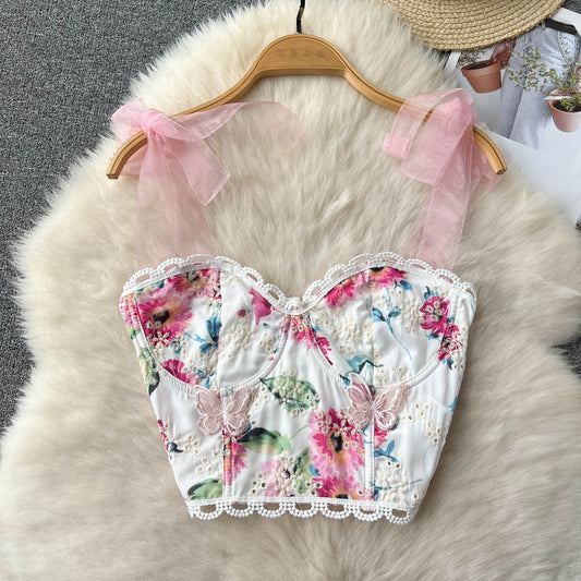 Alicia Embroidered Tie Top