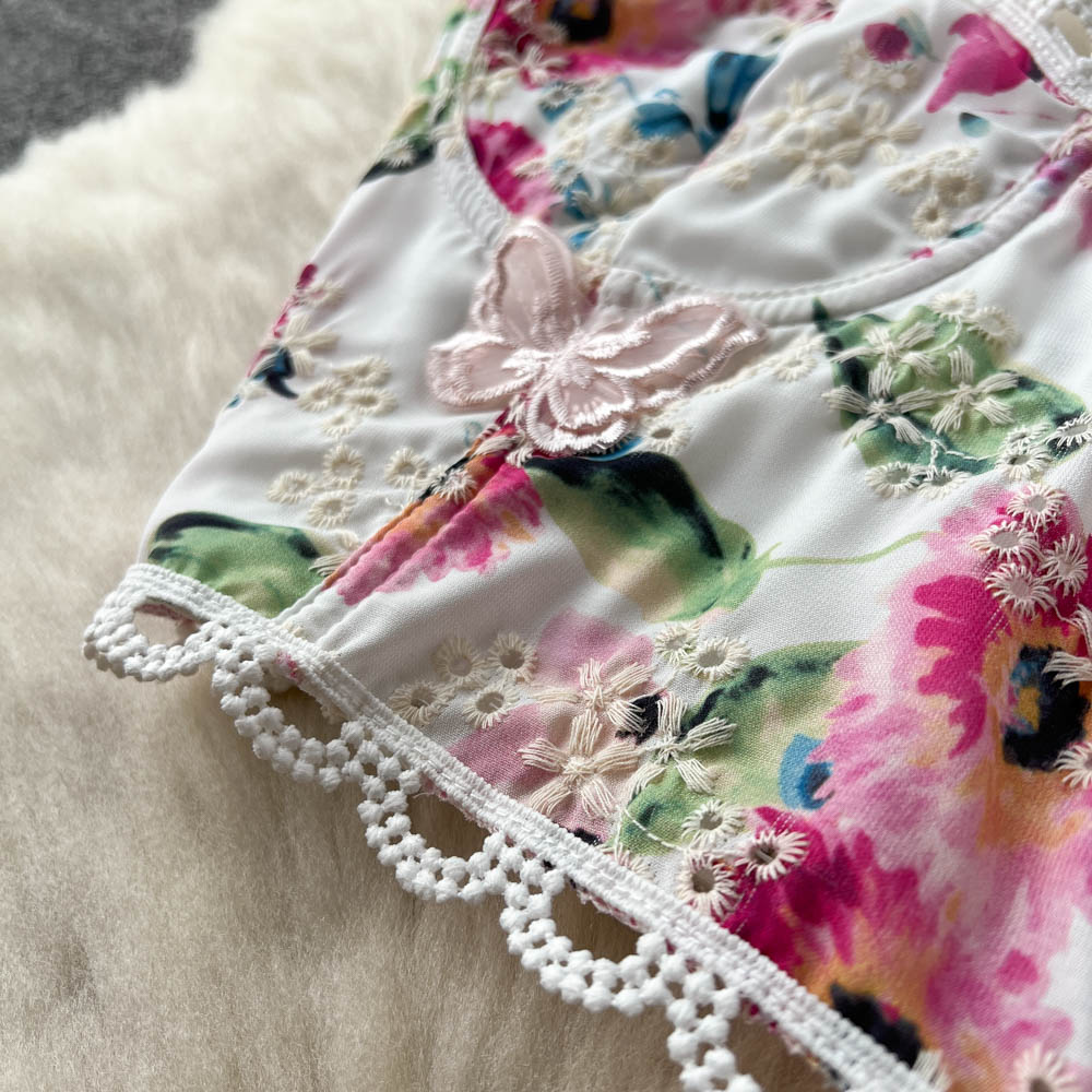 Alicia Embroidered Tie Top