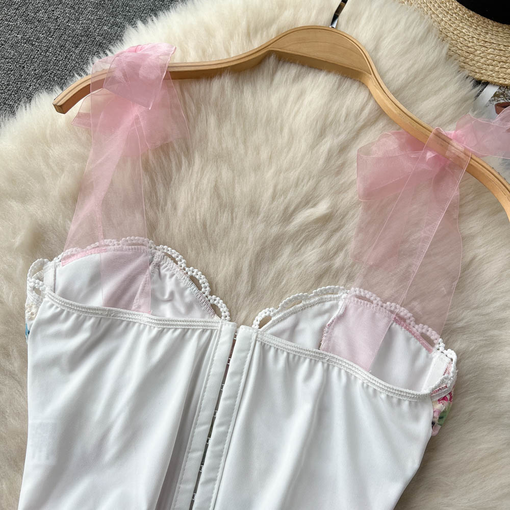 Alicia Embroidered Tie Top