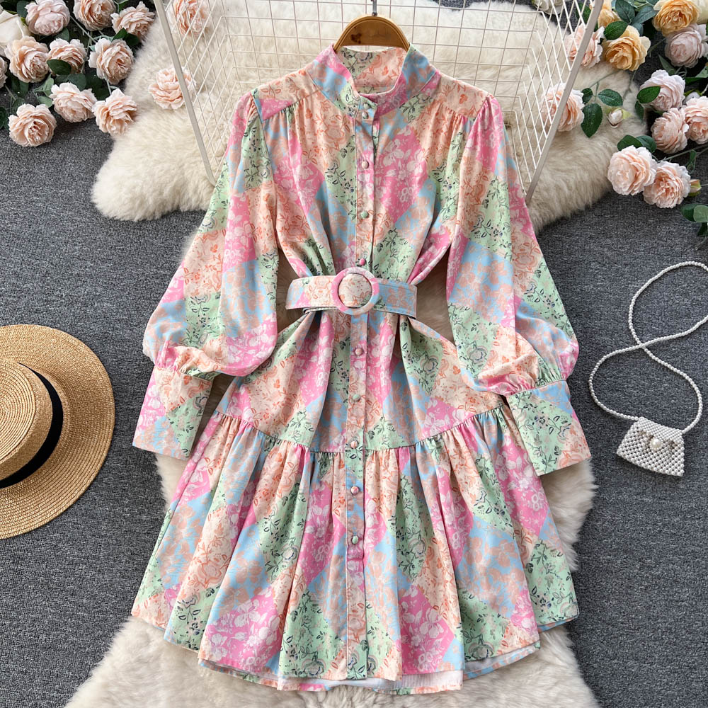 Maya Puff Sleeve Tiered Dress