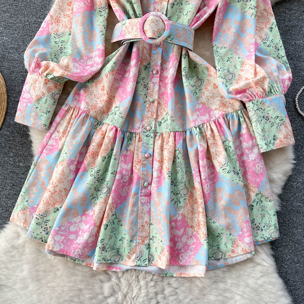 Maya Puff Sleeve Tiered Dress
