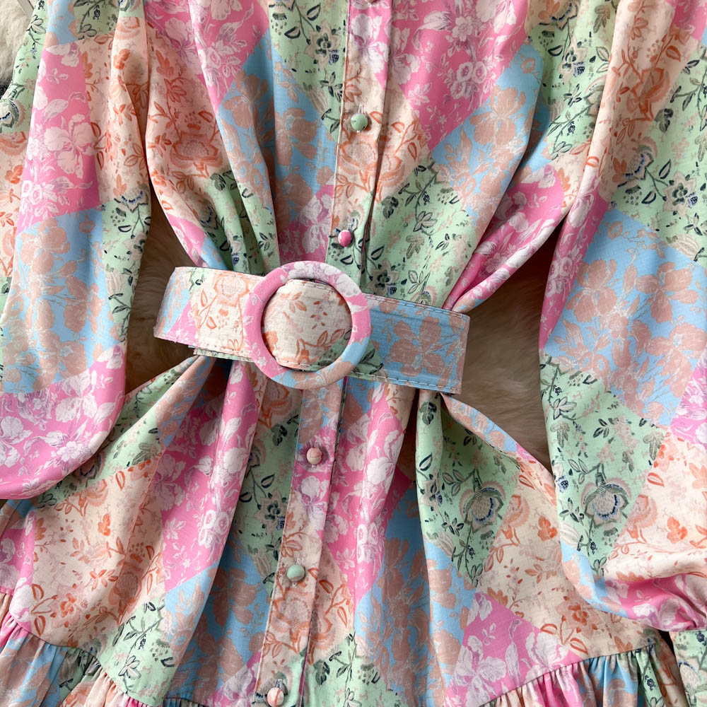 Maya Puff Sleeve Tiered Dress