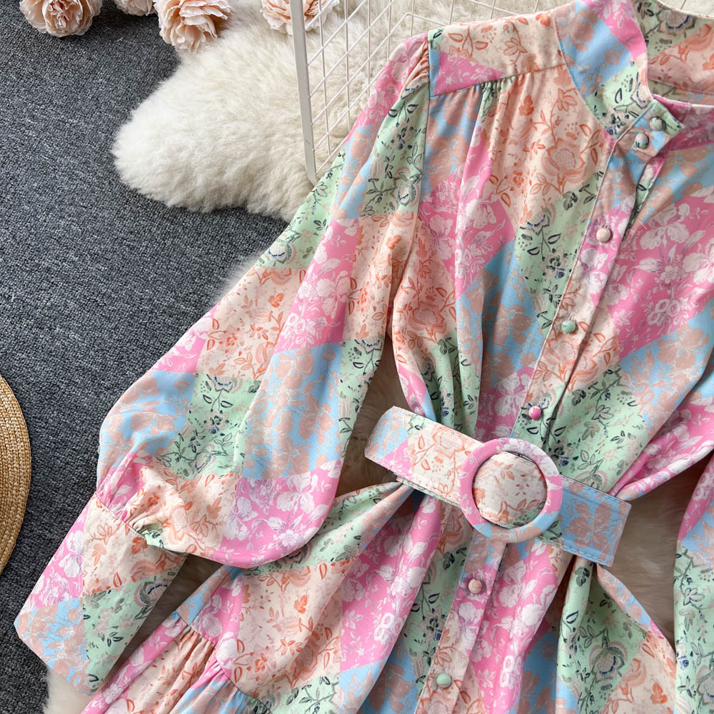 Maya Puff Sleeve Tiered Dress