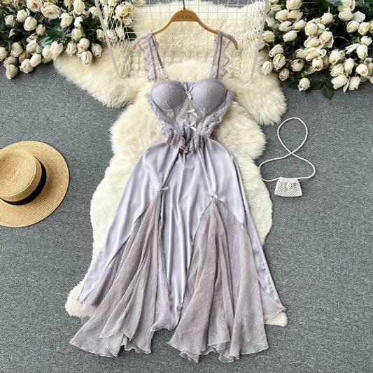 Liliana Lace Open Back Dress