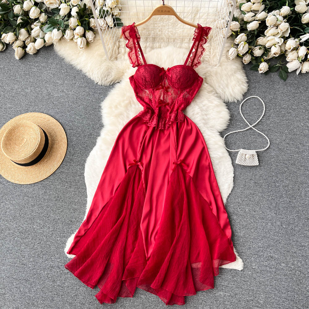 Liliana Lace Open Back Dress