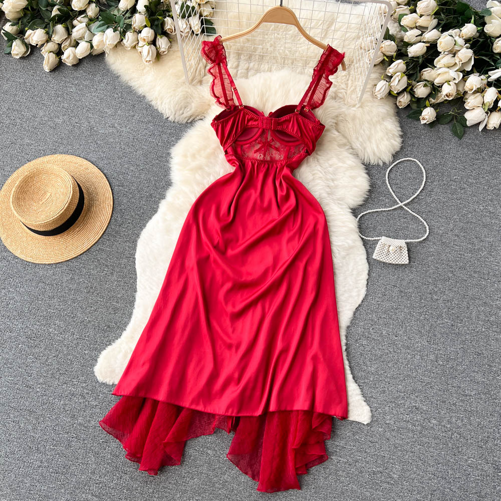 Liliana Lace Open Back Dress