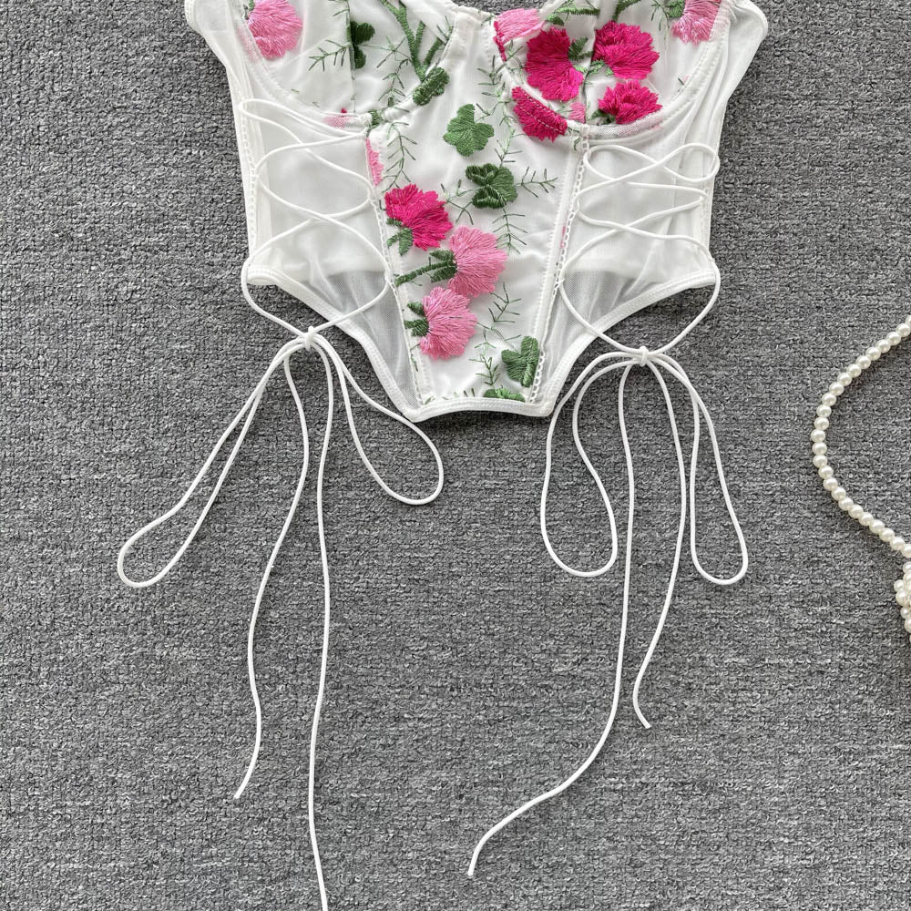 Julieta Embroidered Corset Top