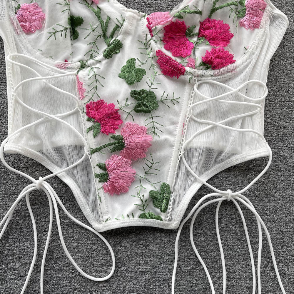Julieta Embroidered Corset Top