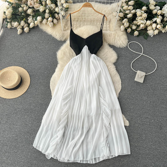 Harper Pleated Open Back Dress