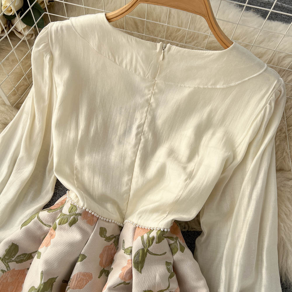 Marie Ruffle Jacquard Dress