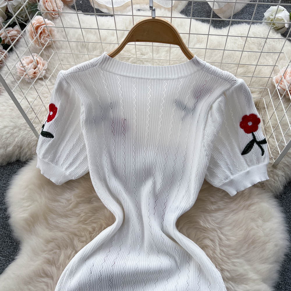 Eva Embroidered Knit Dress