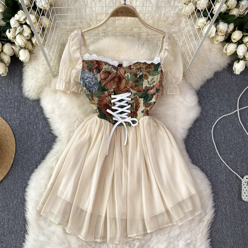 Johanna Corset Puff Sleeve Dress