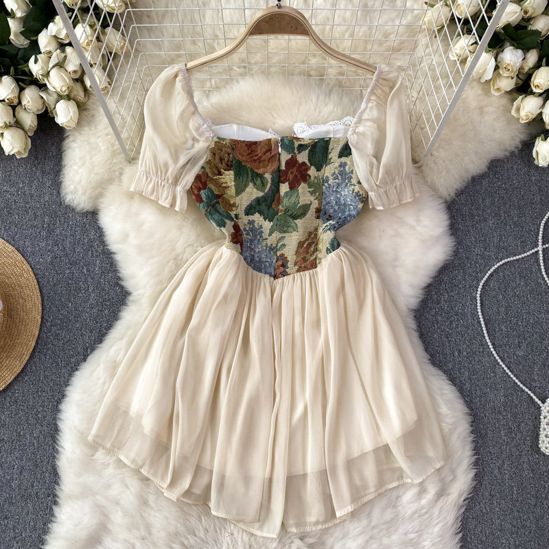 Johanna Corset Puff Sleeve Dress