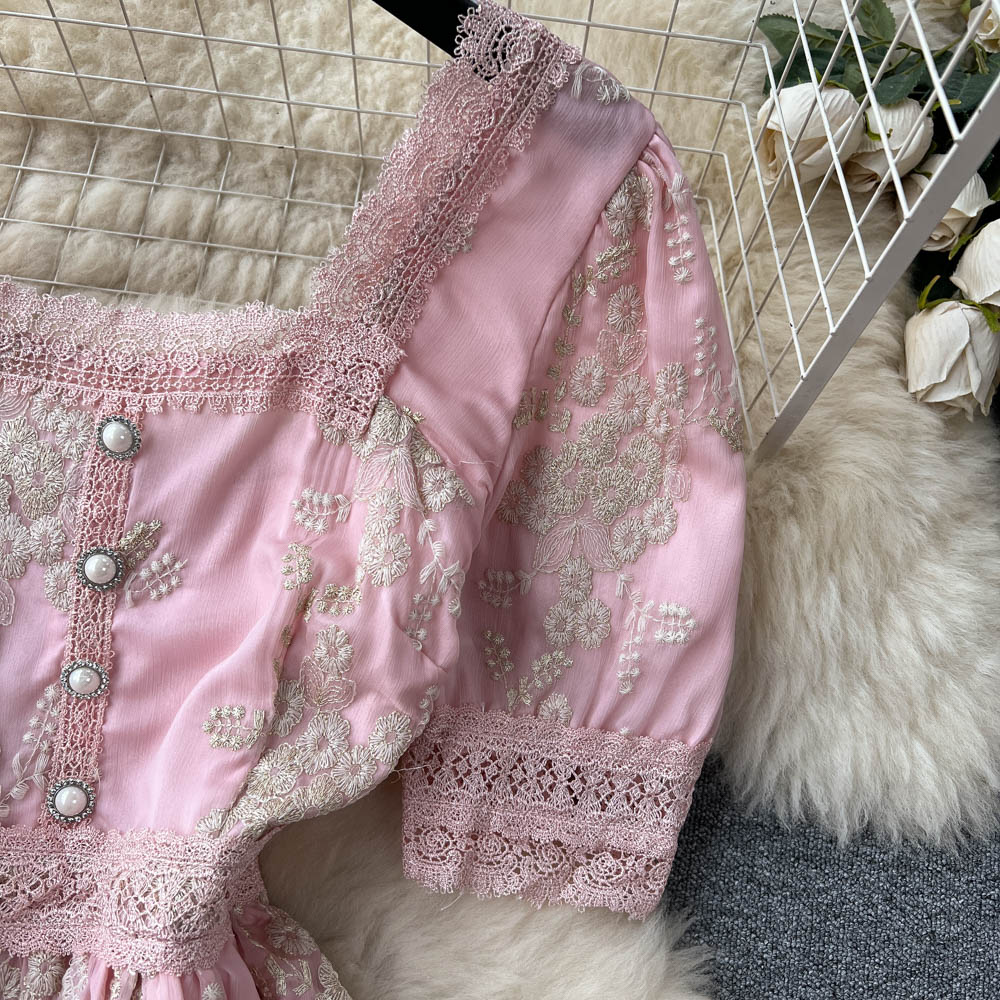 Josephine Embroidered Lace Dress