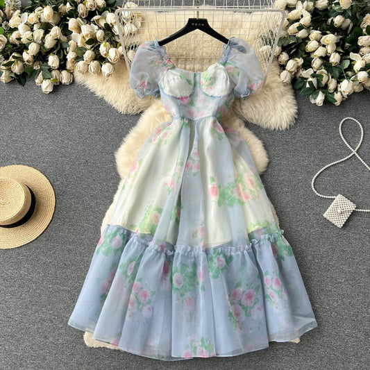 Jasmine Tiered Puff Sleeve Dress