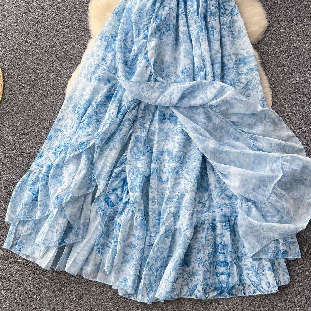 Elsa Puff Sleeve Ruffle Dress