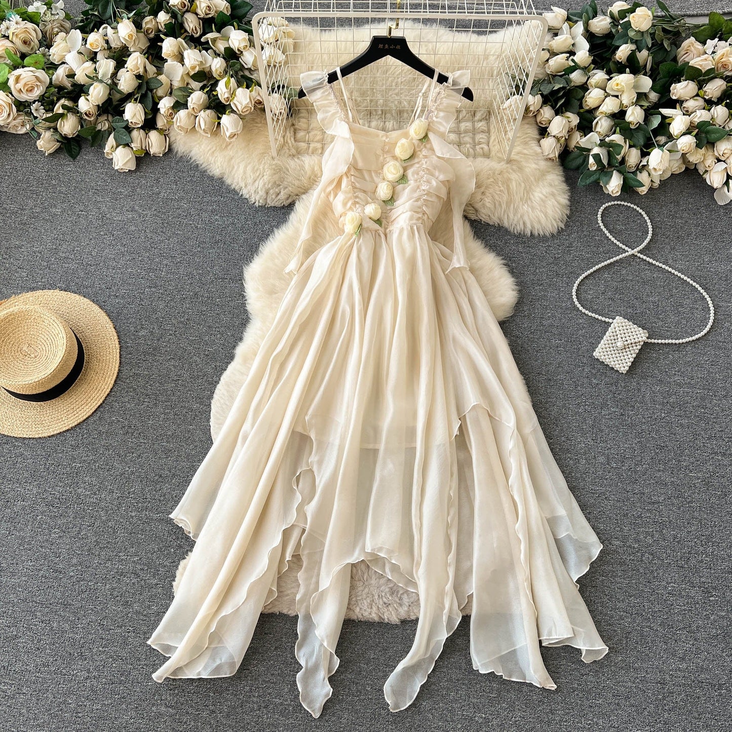 Juliet Ruched Chiffon Dress