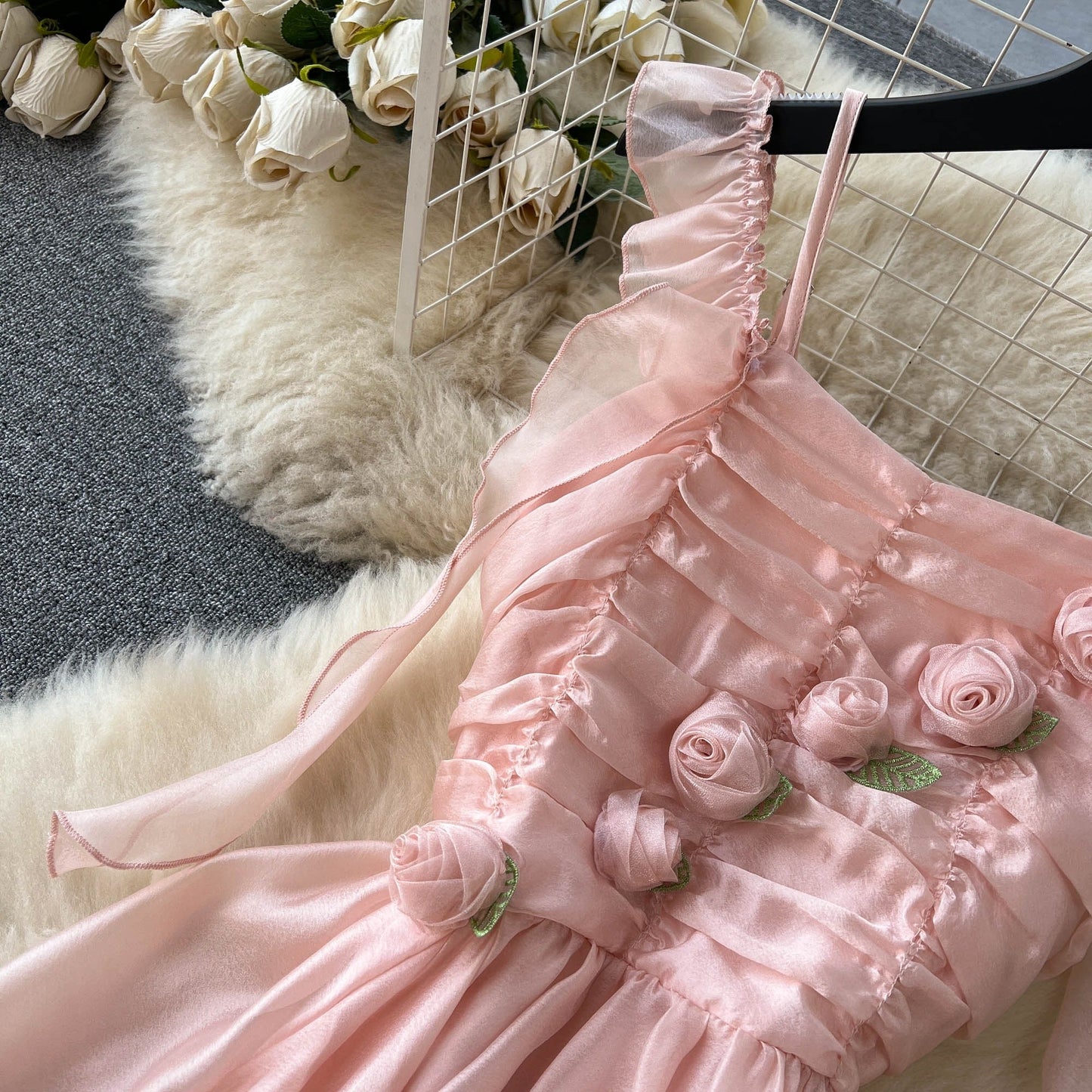 Juliet Ruched Chiffon Dress