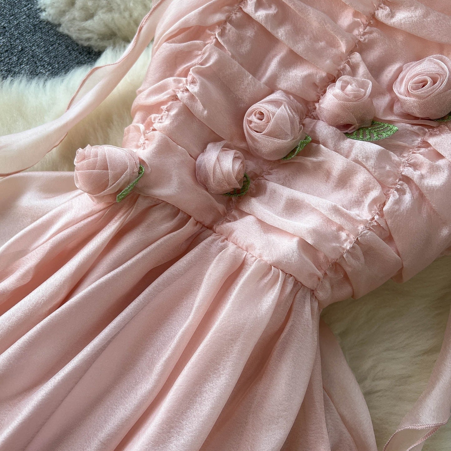Juliet Ruched Chiffon Dress