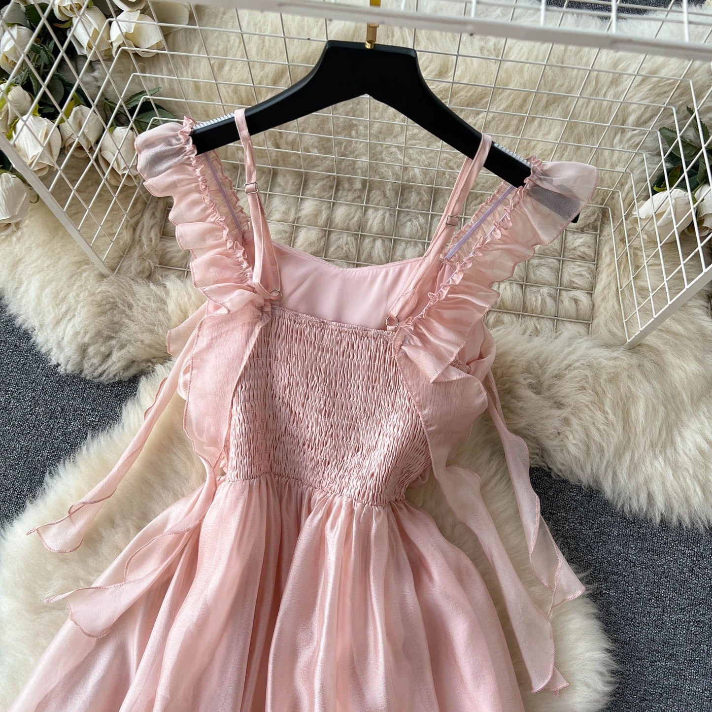 Juliet Ruched Chiffon Dress
