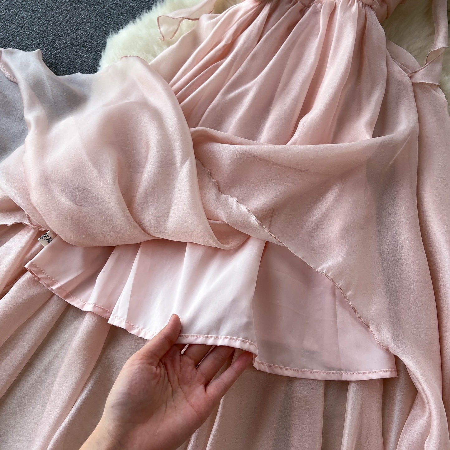 Juliet Ruched Chiffon Dress