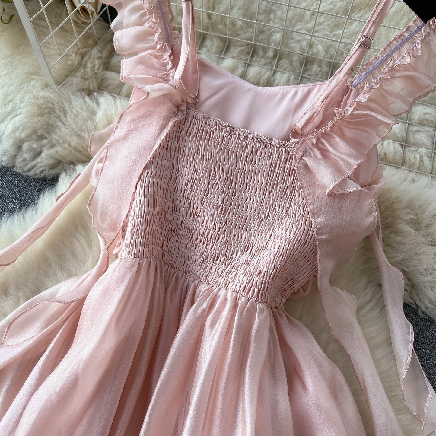 Juliet Ruched Chiffon Dress