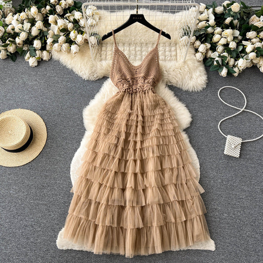 Beatrice Tiered Mesh Dress