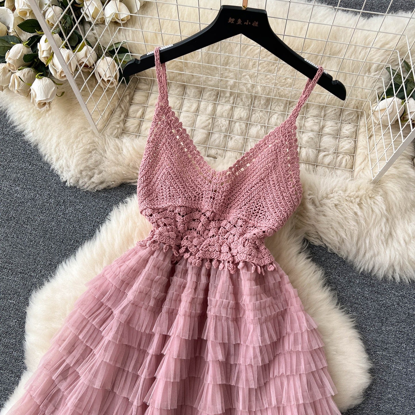 Beatrice Tiered Mesh Dress
