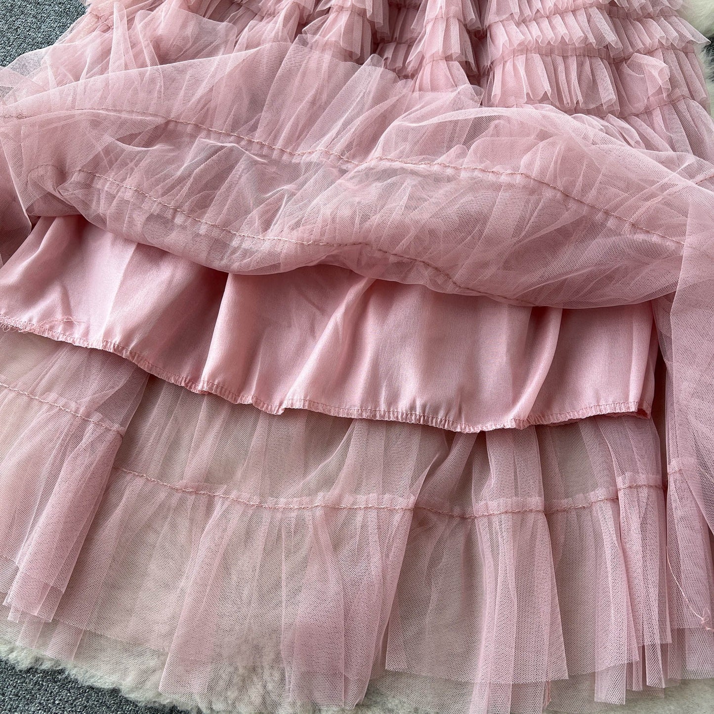 Beatrice Tiered Mesh Dress