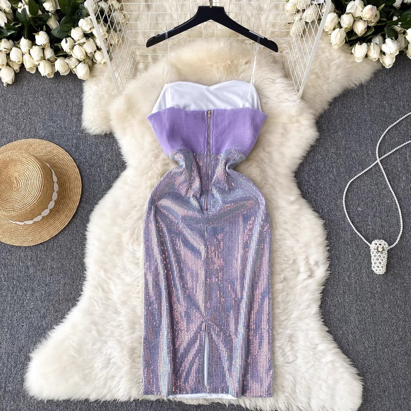 Phoebe Strapless Sequin Dress