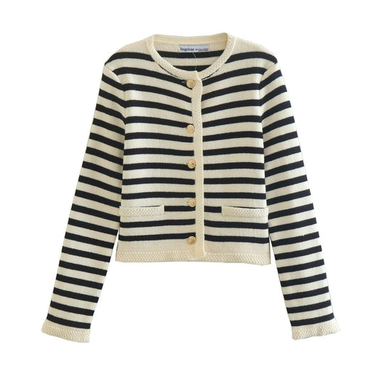 Bristol Striped Knit Cardigan
