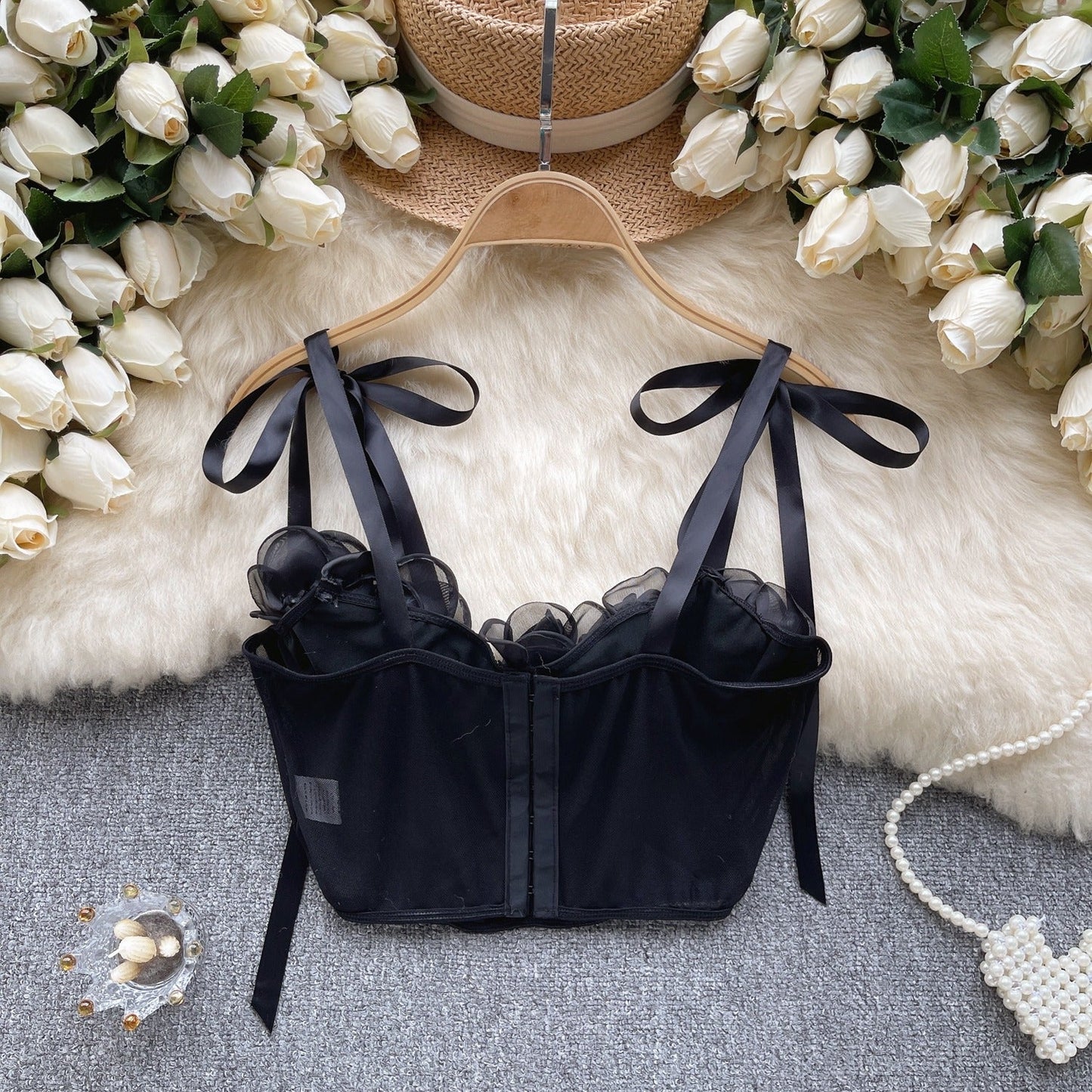 Ariana Mesh Tie Top