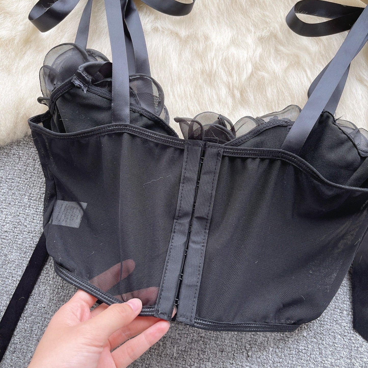 Ariana Mesh Tie Top