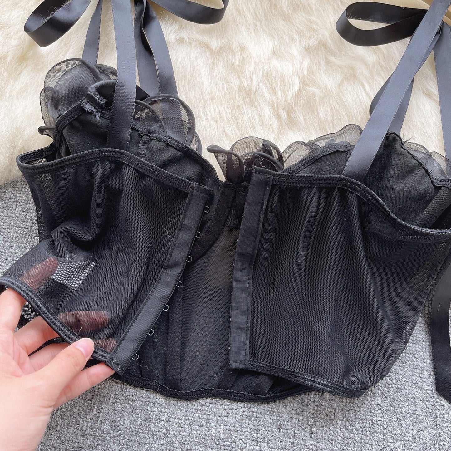 Ariana Mesh Tie Top